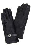 Women's Solid Faux Fur Smart Touch Gloves