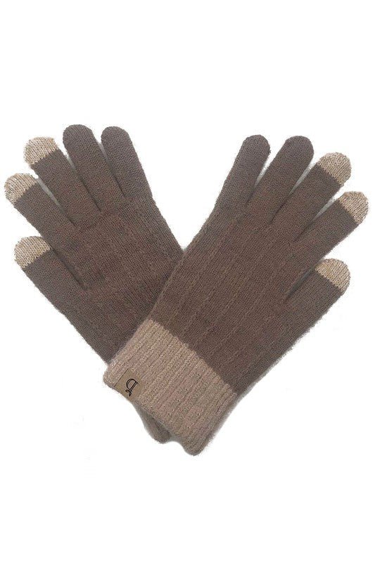 Textured Knitted Smart Touch Gloves