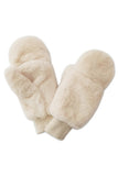 Solid Faux Fur Mittens