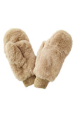 Solid Faux Fur Mittens