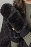 Solid Faux Fur Mittens