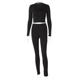 2-Piece Casual Long-sleeved Outfit