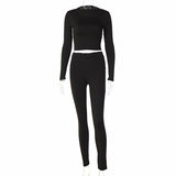 2-Piece Casual Long-sleeved Outfit