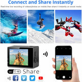 4K Waterproof All Digital UHD WiFi Camera with RF Remote & Accessories Salmon Lucky