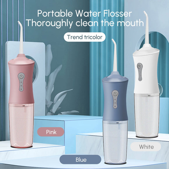 Cordless Water Dental Flosser Rechargeable Pink Iolaus