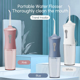 Cordless Water Dental Flosser Rechargeable Pink Iolaus