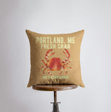 Crab Pillow Cover | Throw Pillow | Home Decor | Modern Decor | Beach Maroon Abderus