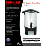 Better Chef 10 to 30 Cup Stainless Steel Urn Coffeemaker Sky Iapetus