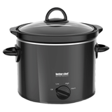 Better Chef 3-Quart Round Slow Cooker with Removable Stoneware Crock