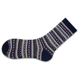 Flower Pattern Cotton Mid-Calf Hi Socks
