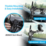 Naztech Smart Grip Wireless Charging Car Mount Black