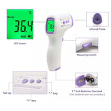 LCD Screen Digital No-Contact Forehead Infrared Thermometer Pink Iolaus