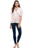 Flowy V-Neck Top with Relaxed Fit Indigo Arrowwood