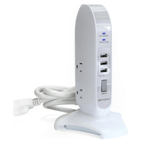 Emerson 5-Outlet + USB Charging Tower with Surge Protection and On/ Of