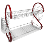 Better Chef 22" 2-Level Colored-Chrome-Plated S-Shaped Dish Rack Sky Iapetus