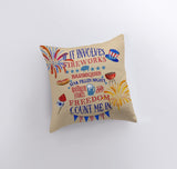 Fourth of July | Pillow Cover | Memorial Gift | Throw Pillow | Home Maroon Abderus