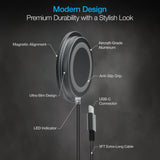 Naztech Alloy Magnetic 15W Wireless Fast Charger Black