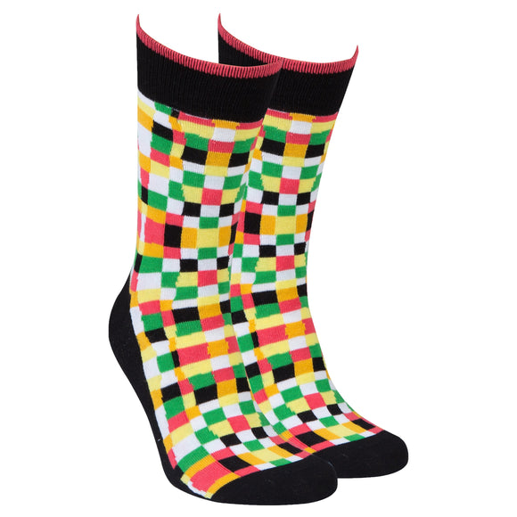 Men's Designless Squares Socks Orchid Erebus