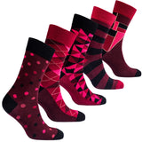 Men's Burgundy Mix Set Socks Orchid Erebus
