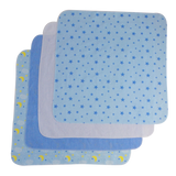 Blue Four Pack Receiving Blanket Emerald Clover