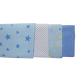 Blue Four Pack Receiving Blanket Emerald Clover