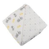 Vintage Bicycle & Northern Star Bamboo Muslin Newcastle Blanket