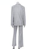 Sleeveless Crop Top & High Waist Pants Set, Blazer Sold Separately
