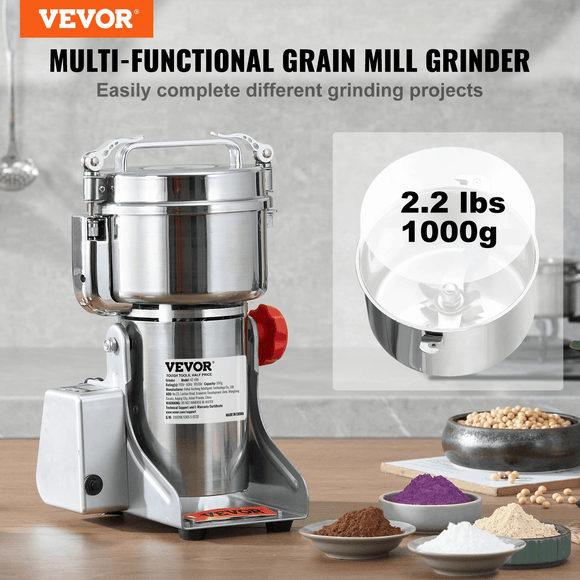 VEVOR 1000g Electric Multi-Functional Grain Mill Grinder Lavender Windroot
