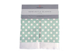 Jade Polka Dot Cotton Muslin Security Baby Blankie