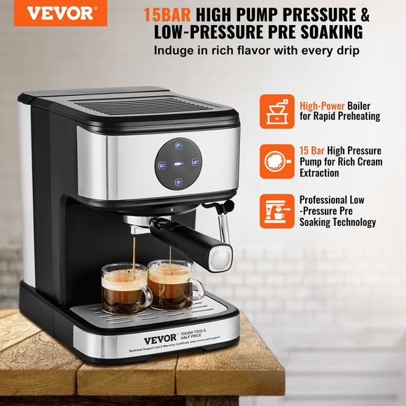 VEVOR Espresso Machine, 15 Bar Coffee/Espresso Maker Lavender Windroot