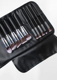 10 pc Makeup Brush Set all Wooden Handles Salmon Lucky