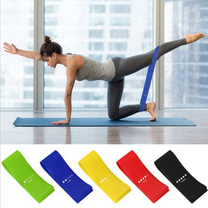 Flex & Stretch Exercise Latex Bands - Set of 5