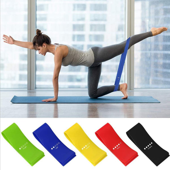 Flex & Stretch Exercise Latex Bands - Set of 5