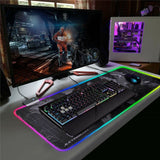 Gaming World Map 1 Touch Light Up Desk Mat - 14 Light Modes