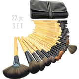 Sculptor 32 Piece High Quality Wooden Makeup Brush Set Salmon Lucky
