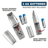Wahl Battery Operated Beard and Nose-Hair Trimmer Mens Grooming 9-Piec