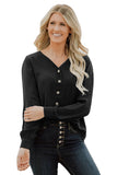 Khaki Button Up Puff Sleeve Shirt