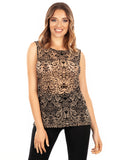 Merino Wool Blend Tank Top with Tulle