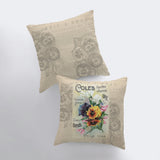 Flower | Pansie | Pillow Cover | Flower Decor | Floral | Farmhouse