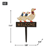 Welcome Ducks Cast Iron Sign