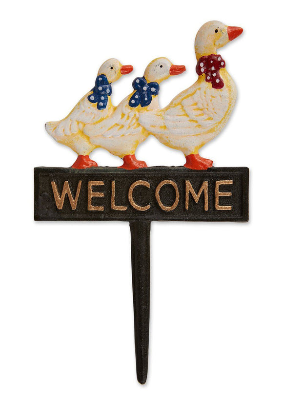 Welcome Ducks Cast Iron Sign