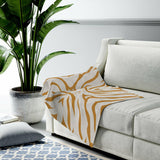 Leopard Stripes Plush Throw Yellow Pandora