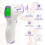 LCD Screen Digital No-Contact Forehead Infrared Thermometer Pink Iolaus