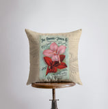 Lily Flower | Lily Flowers | Pillow Cover | Floral | Vintage | Maroon Abderus