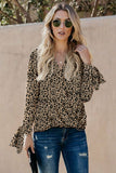 Snake Surpliced V Neck Draped Top with Knotted Sleeves