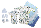 Newborn Baby Boys 9 Pc Layette Baby Shower Gift Emerald Clover