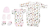 Newborn Baby Girls 6 Pc Layette Baby Shower Gift Emerald Clover