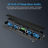 Norcent KB2020 Black Mamba Series 32" 80W Bluetooth Sound Bar