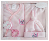 4 Piece Fleece Set - Pink Emerald Clover