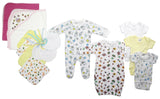 Newborn Baby Girls 14 Pc Layette Baby Shower Gift Emerald Clover